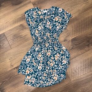 Sienna Sky Teal and Cream Floral Dress